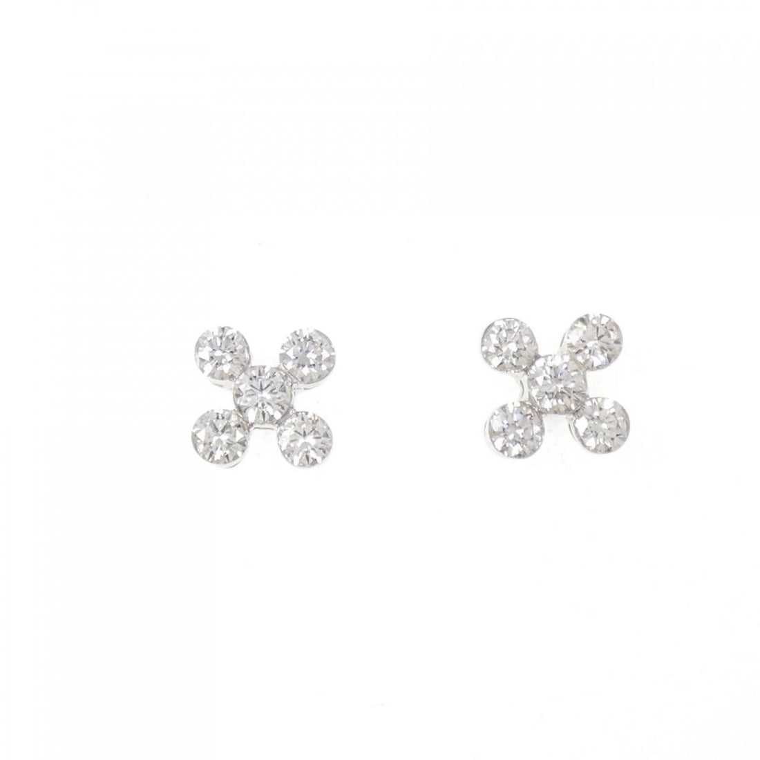 K18WG DIAMOND PIERCE: K18WG Diamond Pierce Brand: Unbranded Type/Style: Diamond Pierce/Earring Material: K18 white gold, Main Stone Natural Color: white gold Size: Approx. height x width: 6.9mm x 6.9mm Accessories: None