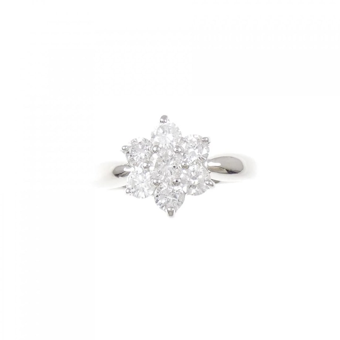 PT900 FLOWER DIAMOND RING - 2