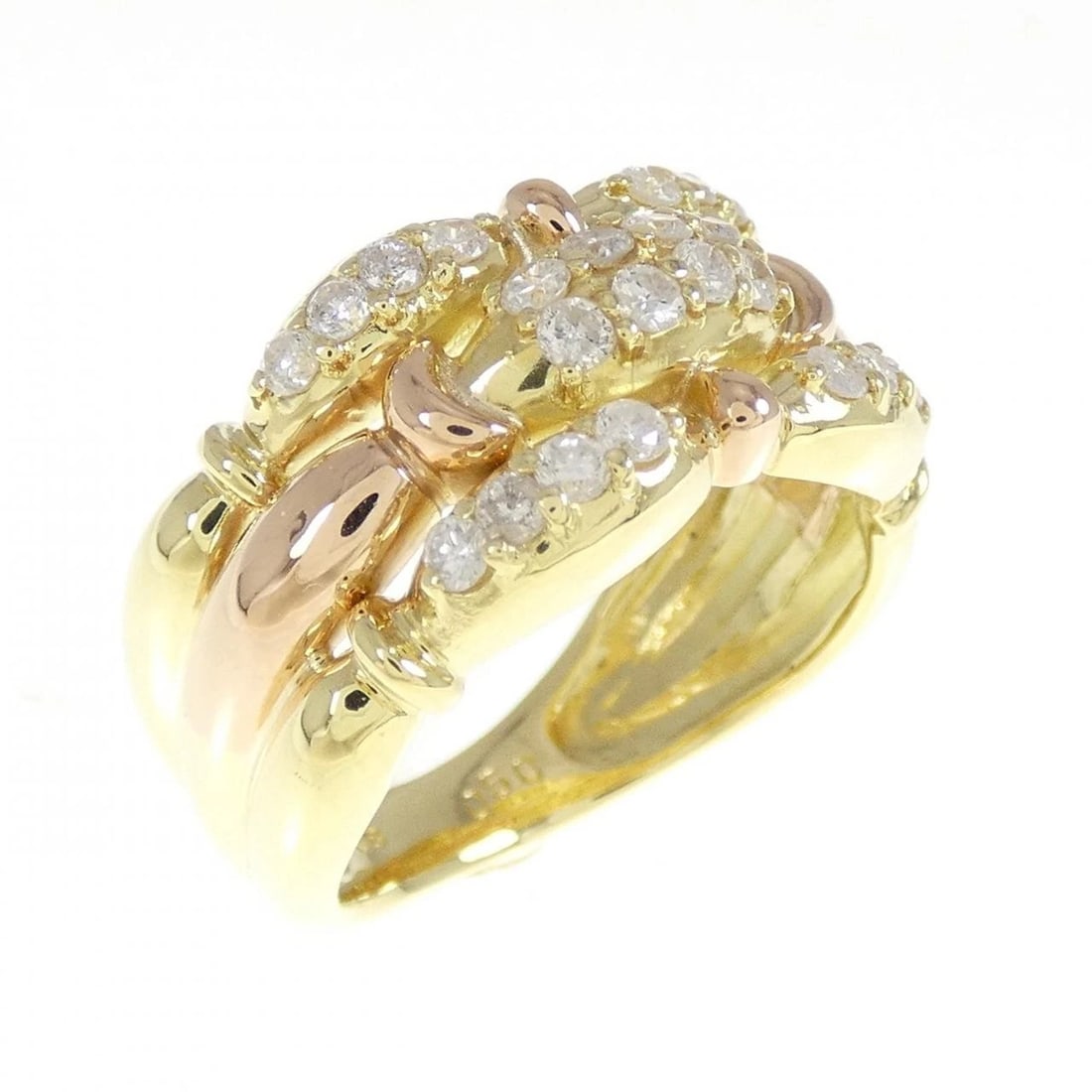 K18YG DIAMOND RING: K18YG Diamond Ring Brand: Unbranded Type/Style: Diamond Ring Material: K18 yellow gold, Main Stone Natural Color: yellow gold Size: US6 1/4 Accessories: None Accessories Notice: When purchasing