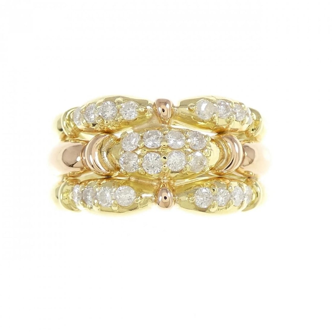 K18YG DIAMOND RING - 2
