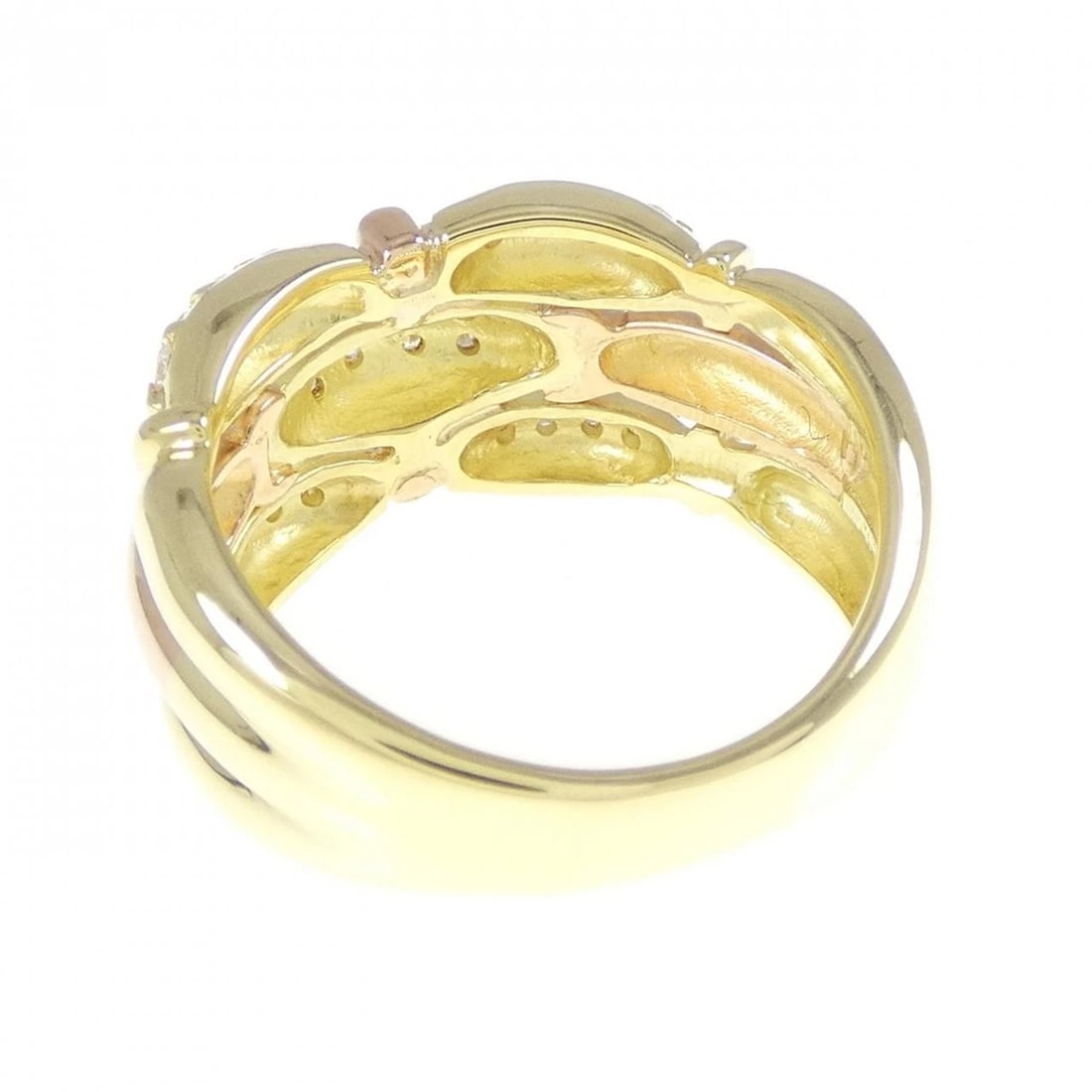K18YG DIAMOND RING - 3