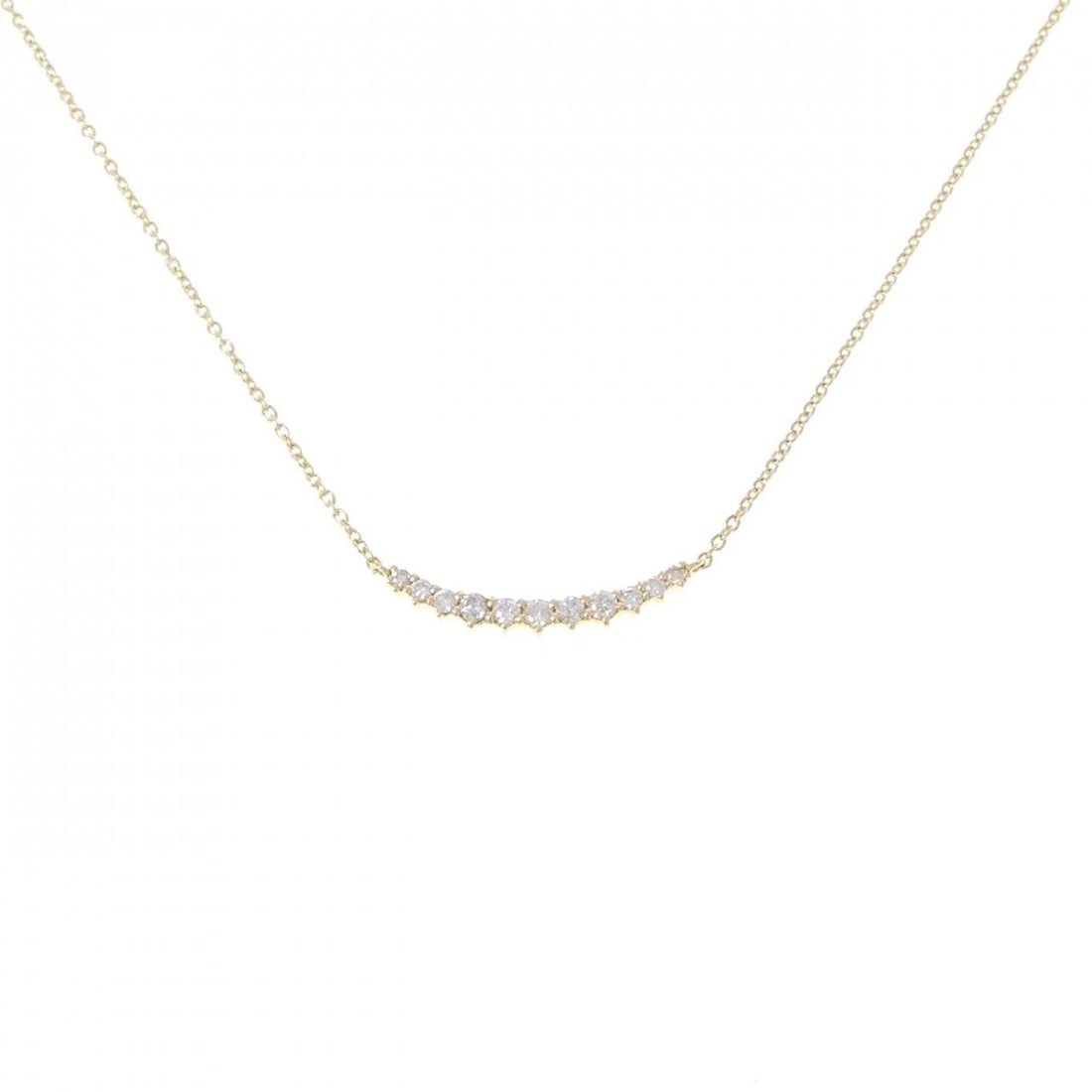 18K YELLOW GOLD DIAMOND NECKLACE: 18K Yellow Gold Diamond Necklace Brand: Unbranded Type/Style: Diamond Necklace Material: K18 yellow gold, Main Stone Natural Color: yellow gold Size: length 38cm Pendant length approx. x width