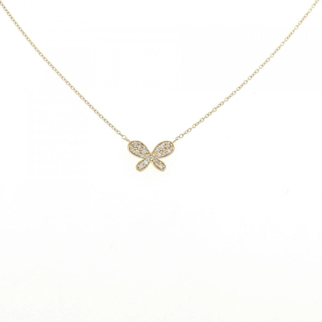 K18YG BUTTERFLY DIAMOND NECKLACE: K18YG Butterfly Diamond Necklace Brand: Unbranded Type/Style: Diamond Necklace Material: K18 yellow gold, Main Stone Natural Color: yellow gold Size: length 42cm Pendant length approx. x width