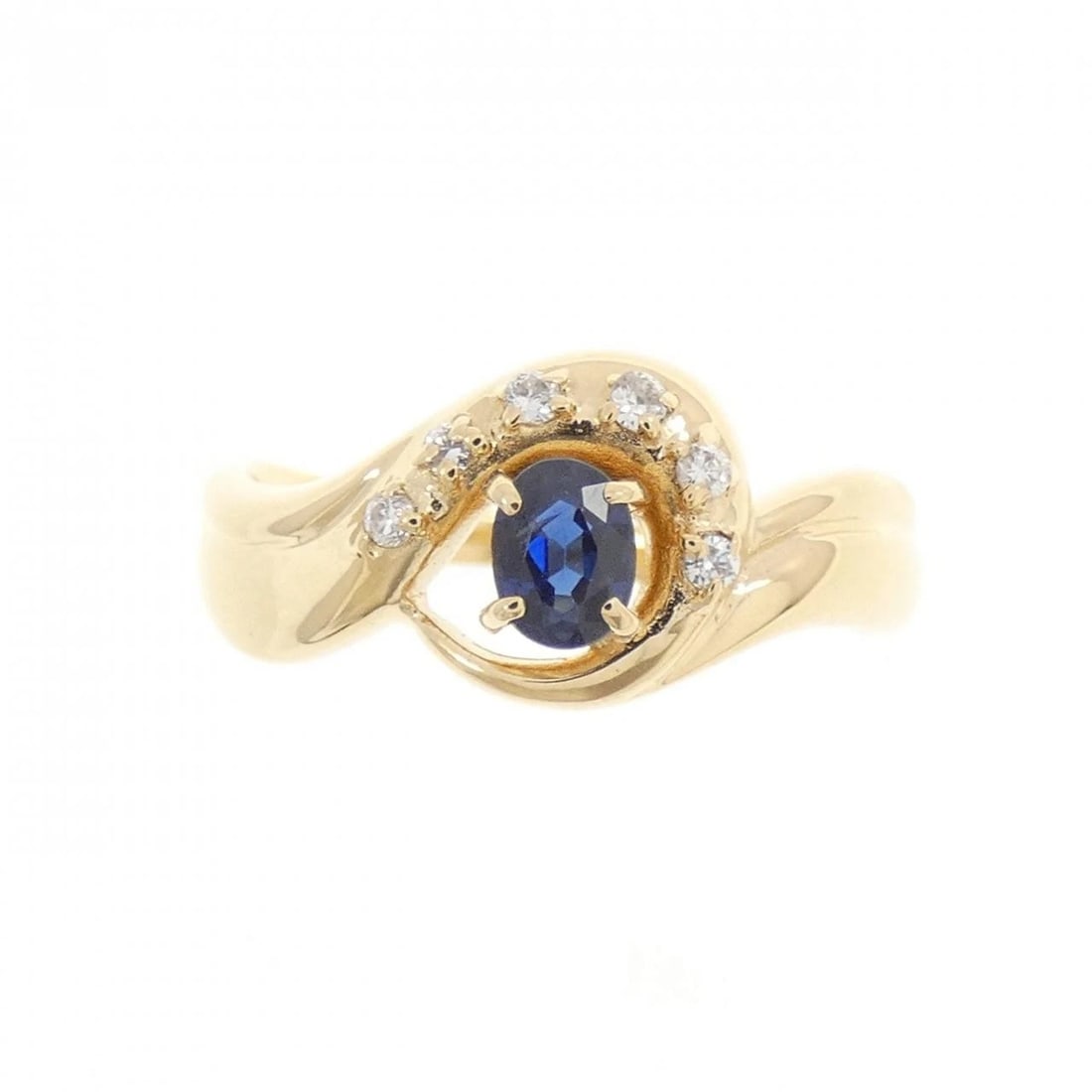 K18YG SAPPHIRE RING: K18YG Sapphire Ring Brand: Unbranded Type/Style: Sapphire Ring Material: K18 yellow gold, Main Stone Sapphire Color: yellow gold Size: US5 1/2 Accessories: None Accessories Notice: When purchasing