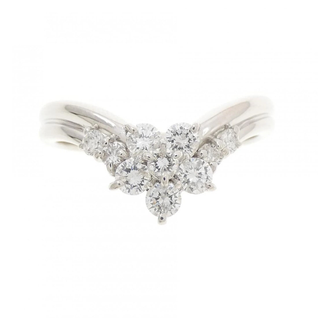 K18WG DIAMOND RING - 2