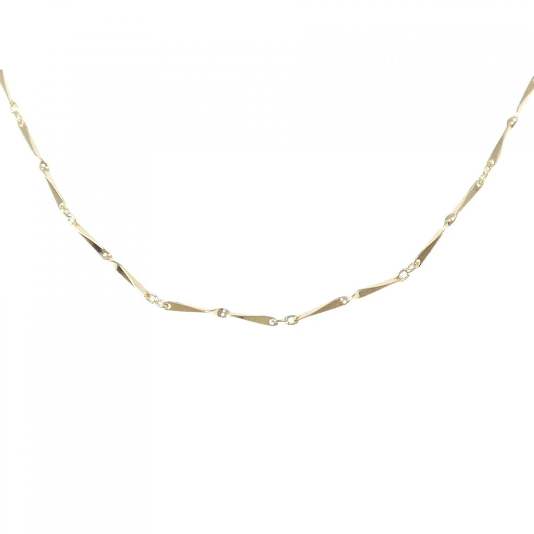 K18YG NECKLACE: K18YG Necklace Brand: Unbranded Type/Style: Necklace Material: K18 yellow gold, Color: yellow gold Size: length 40cm Chain maximum width approx.: 0.9mm Accessories: None Accessories Notice: When