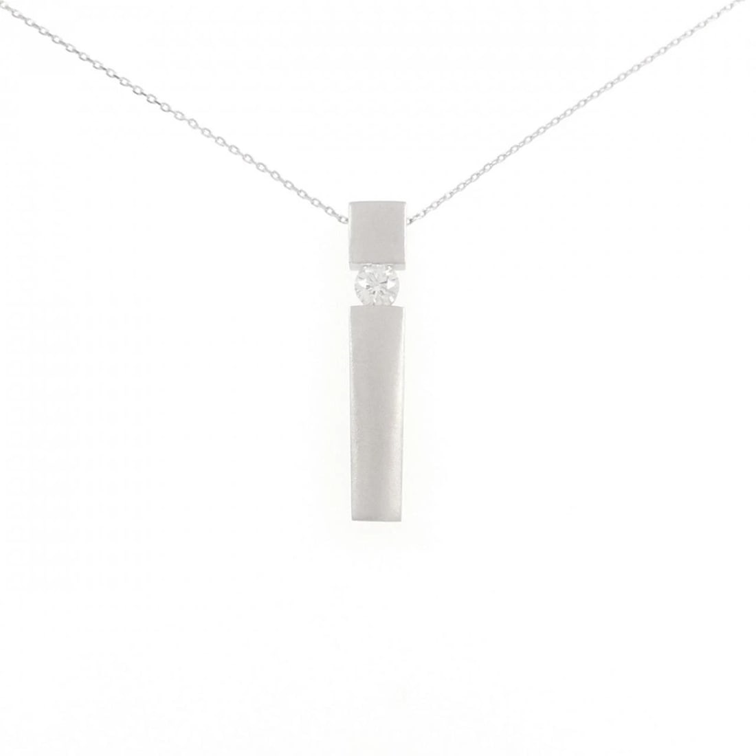 K18WG DIAMOND NECKLACE: K18WG Diamond Necklace Brand: Unbranded Type/Style: Diamond Necklace Material: K18 white gold, Main Stone Natural Color: white gold Size: length 45cm Pendant length approx. x width approx.: