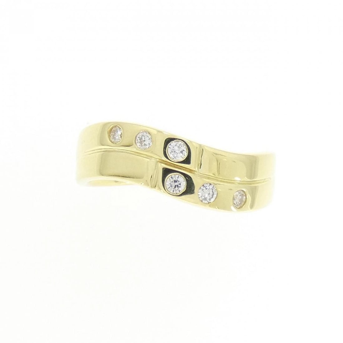 K18YG DIAMOND RING: K18YG Diamond Ring Brand: Unbranded Type/Style: Diamond ring Material: K18 yellow gold, Main Stone Natural Color: yellow gold Size: US3.5 Accessories: None Accessories Notice: When purchasing