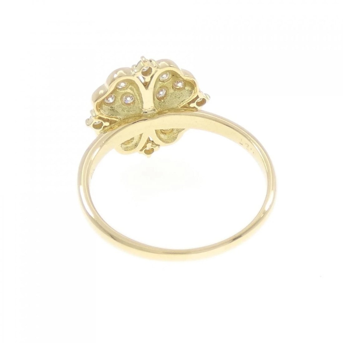 K18YG CLOVER DIAMOND RING - 3