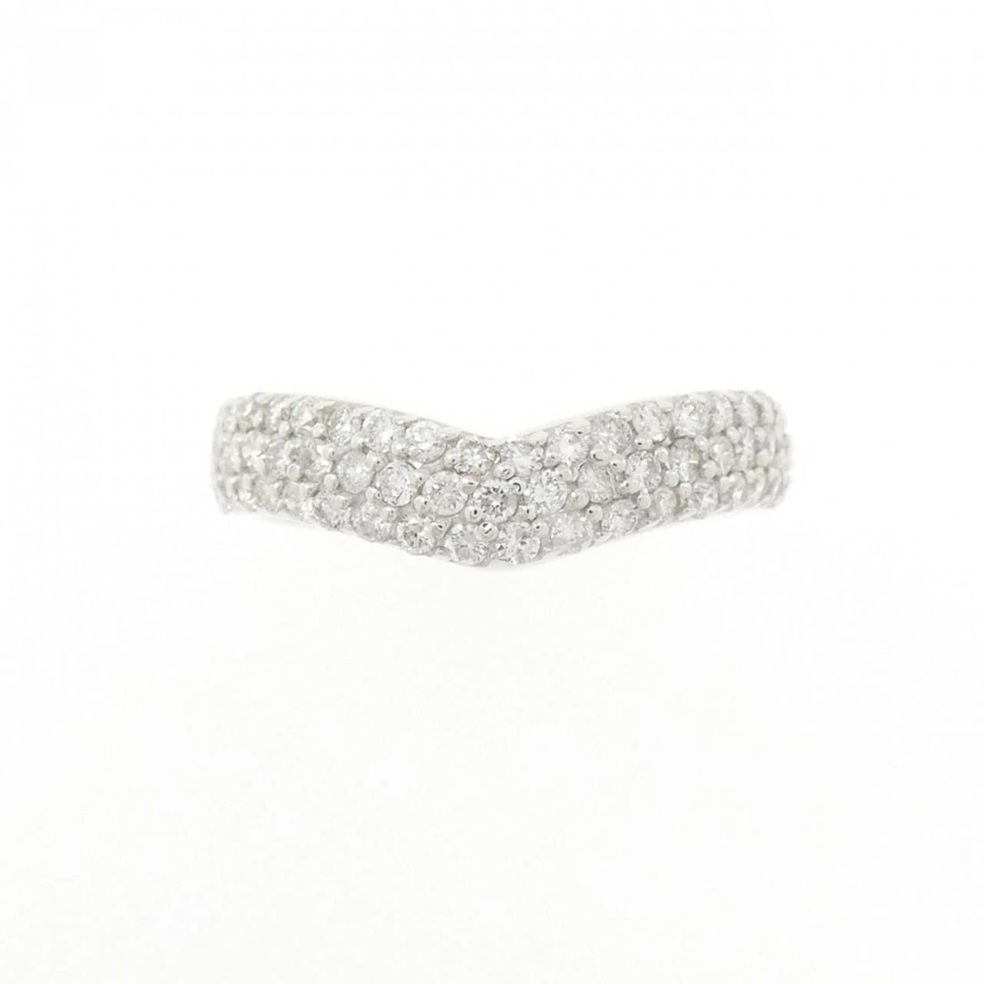 K18WG PAVE DIAMOND RING - 2