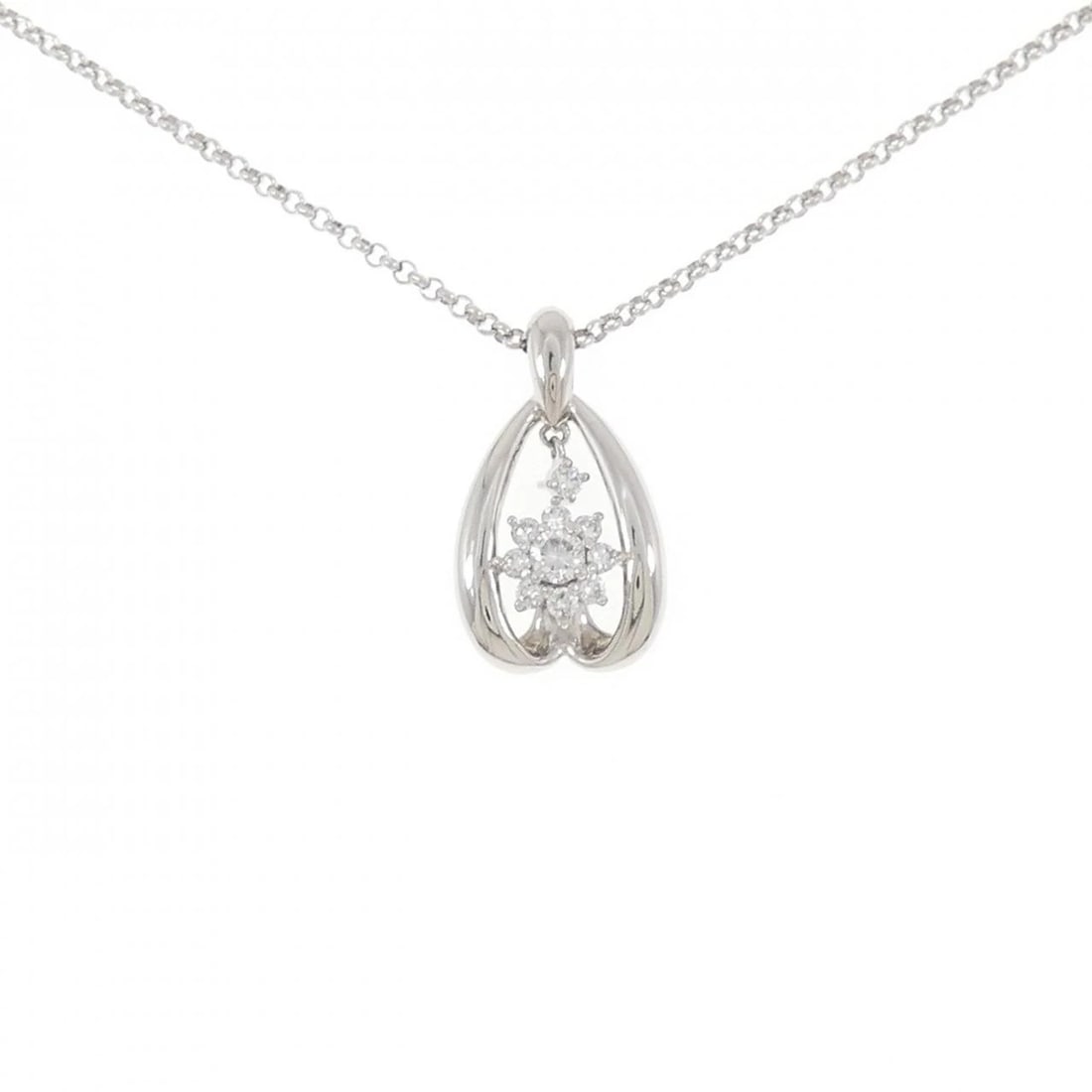 PT900/PT850 DIAMOND NECKLACE: PT900/PT850 Diamond Necklace Brand: Unbranded Type/Style: Diamond Necklace Material: Platinum900/Platinum850, Main Stone Natural Color: Platinum Size: length 40cm Pendant length approx. x width