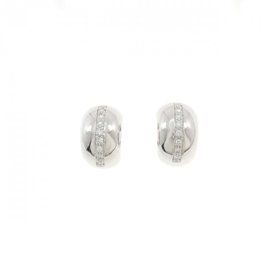 18KWG/K18WG DIAMOND PIERCED EARRINGS: 18KWG/K18WG Diamond Pierced Earrings Brand: Unbranded Type/Style: Diamond Pierce/Earring Material: 18K white gold/18K white gold, Color: white gold Size: Approximate dimensions (height x width):
