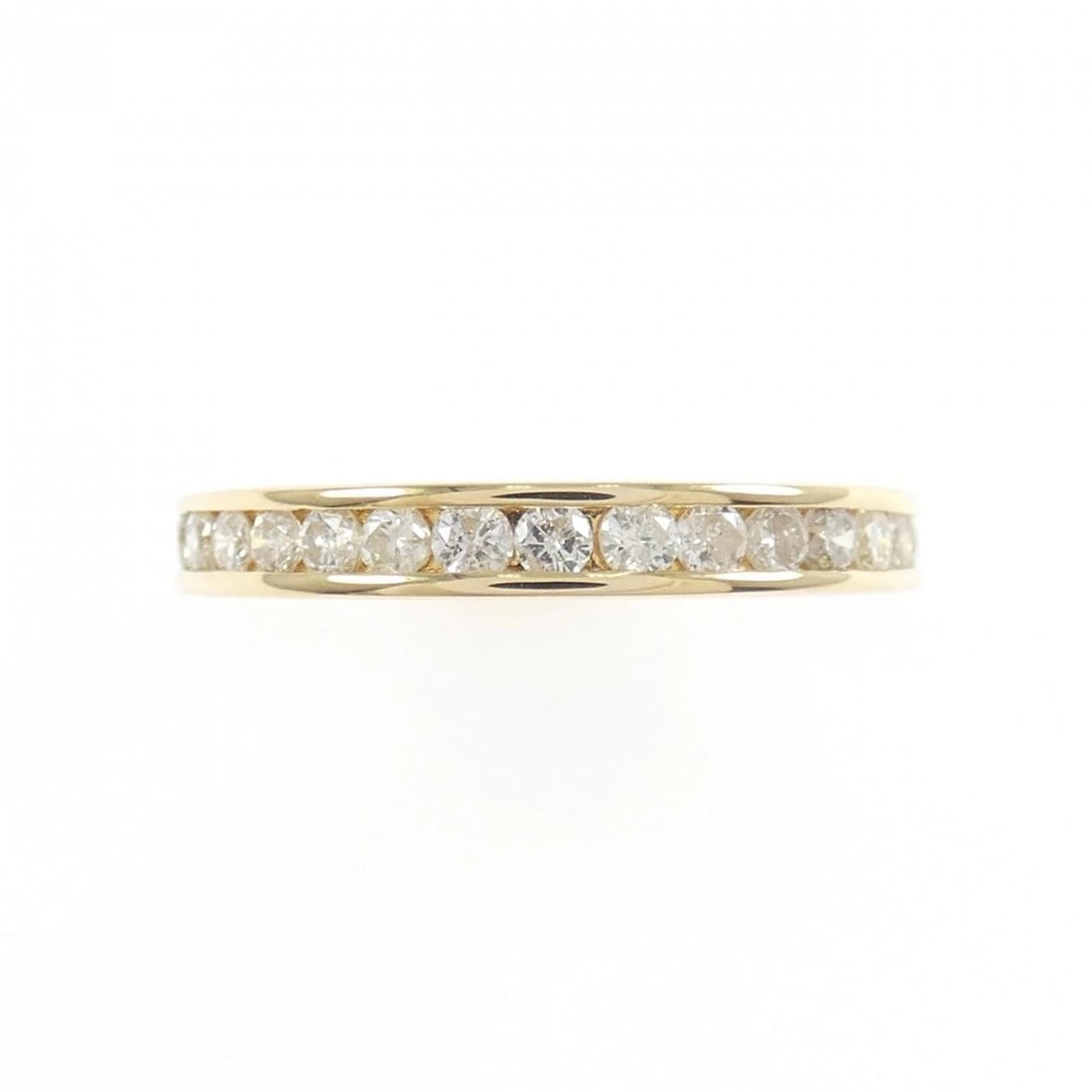 K18YG HALF ETERNITY DIAMOND RING - 2