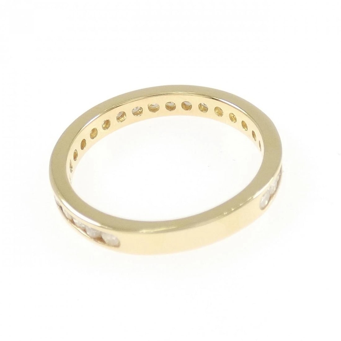K18YG HALF ETERNITY DIAMOND RING - 3