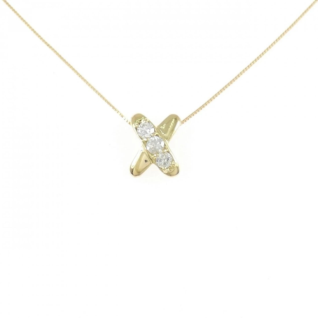 K18YG DIAMOND NECKLACE: K18YG Diamond Necklace Brand: Unbranded Type/Style: Diamond Necklace Material: K18 yellow gold, Main Stone Natural Color: yellow gold Size: length 40cm Pendant length approx. x width approx.: