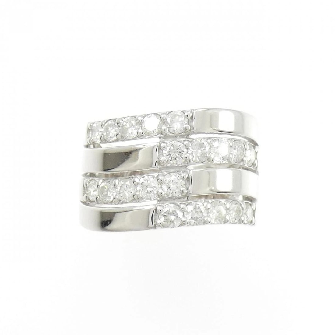 K18WG DIAMOND RING - 2
