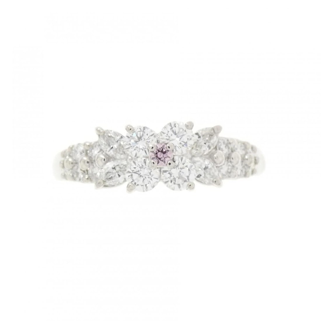 PT900 PINK DIAMOND RING - 2