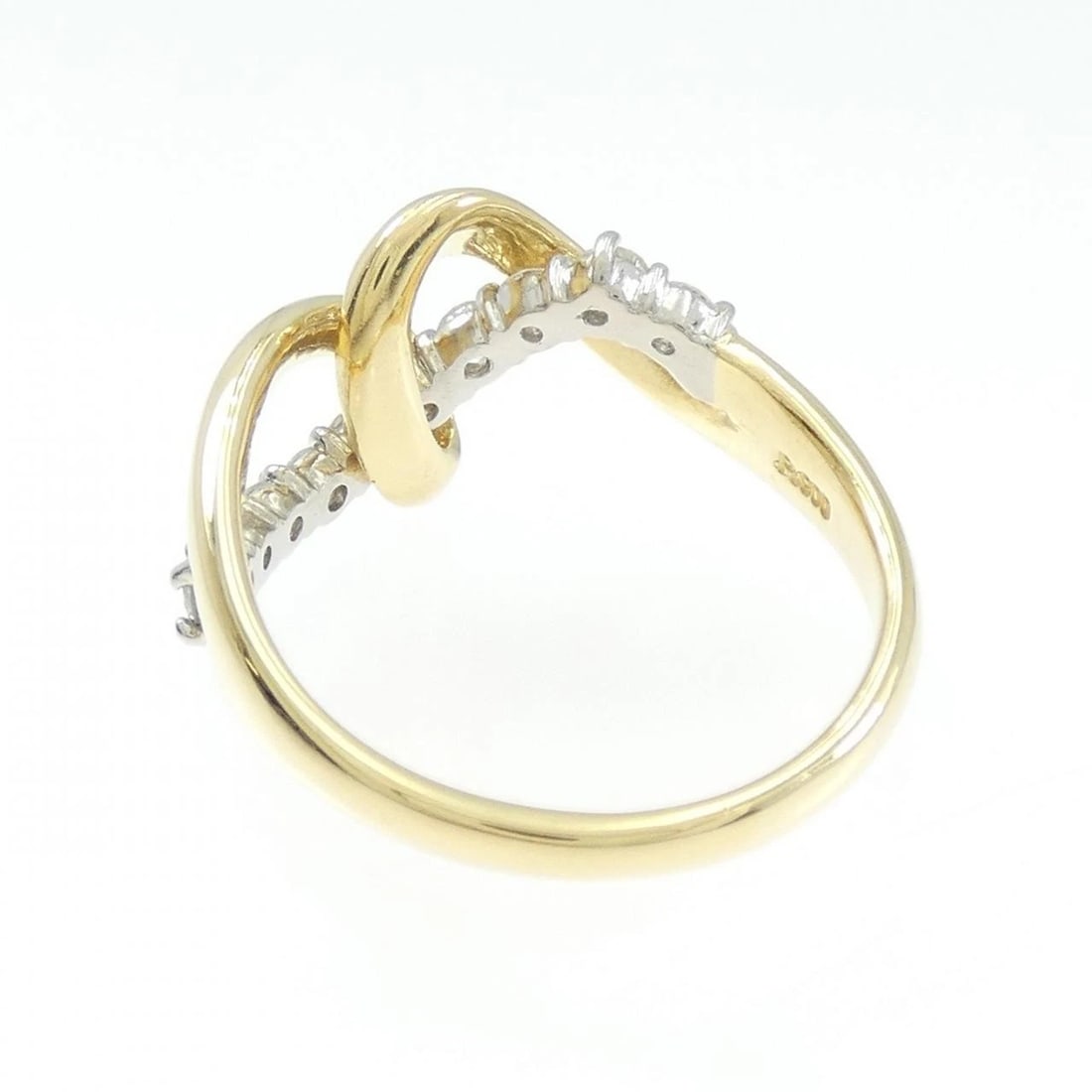 K18YG/PT900 DIAMOND RING - 3