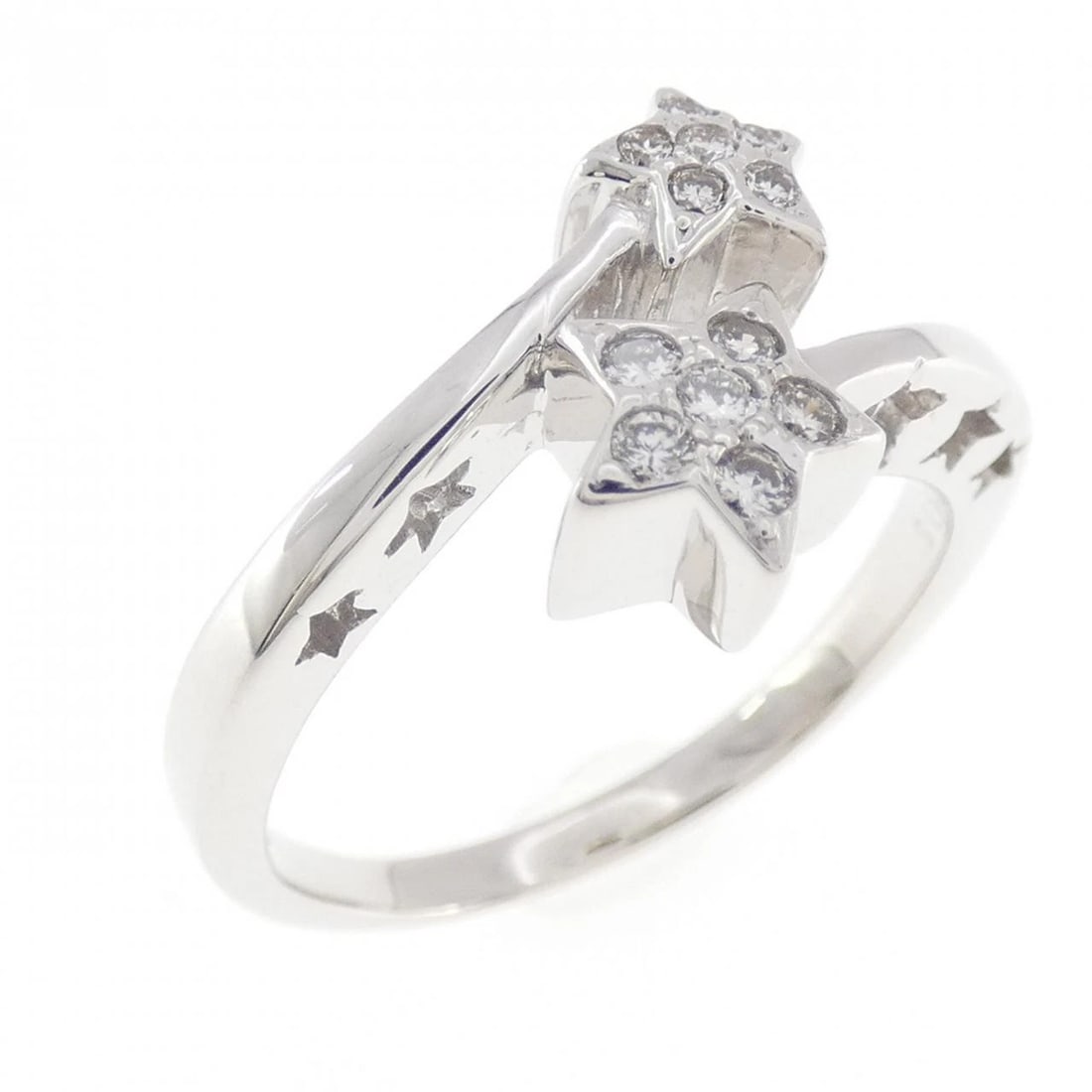 K18WG STAR DIAMOND RING: K18WG Star Diamond Ring Brand: Unbranded Type/Style: Diamond Ring Material: K18 white gold, Color: white gold Size: US6 1/4 Accessories: None Accessories Notice: When purchasing pre-owned goods,