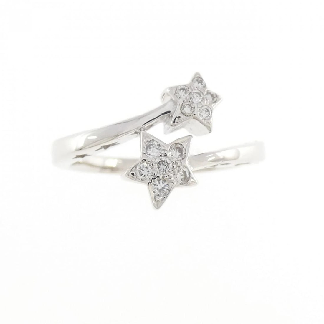 K18WG STAR DIAMOND RING - 2