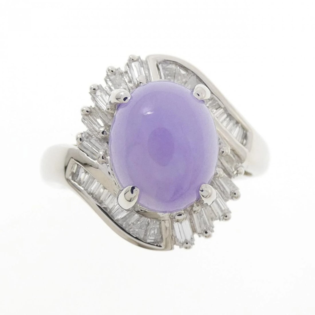 PT900 LAVENDER JADEITE RING - 2