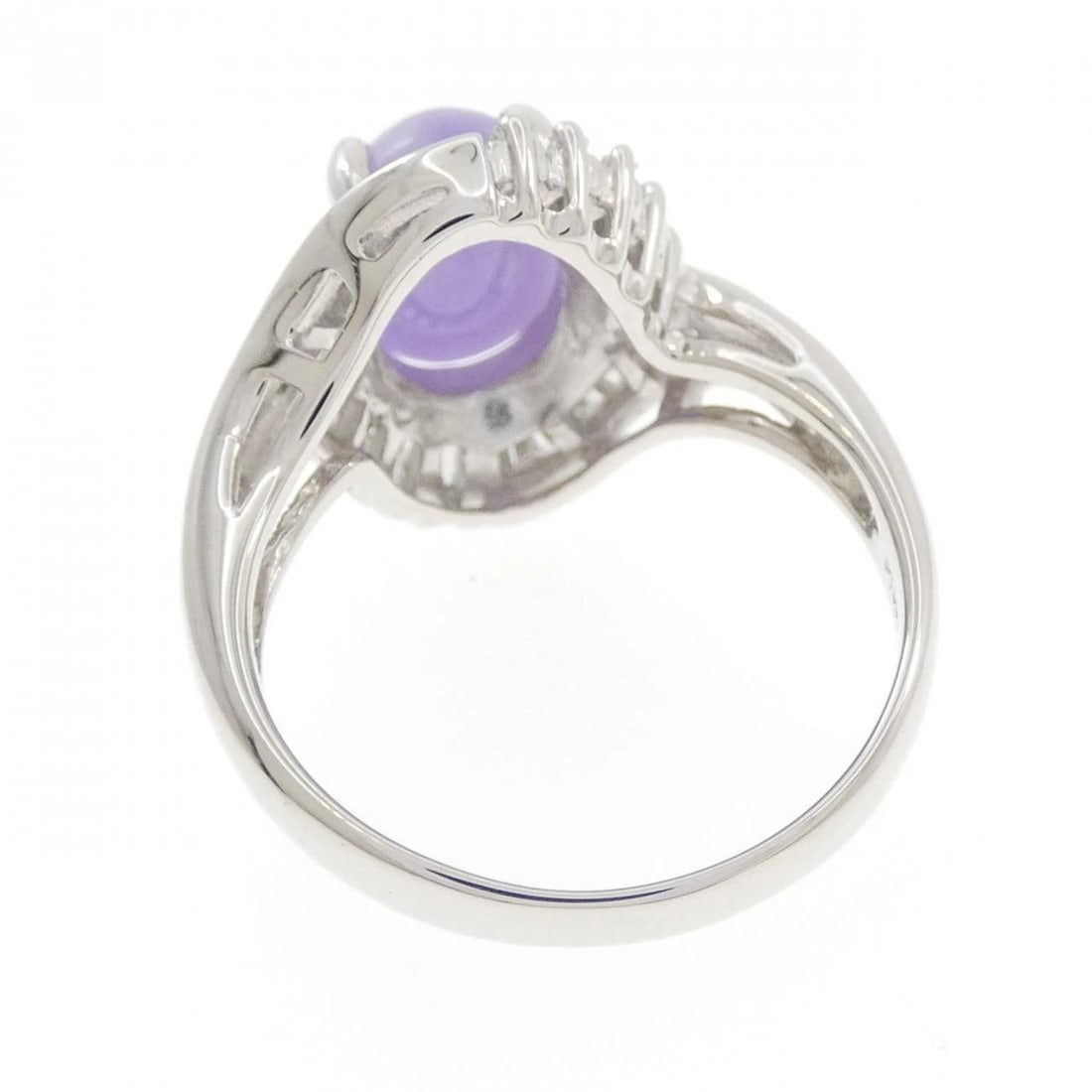 PT900 LAVENDER JADEITE RING - 3