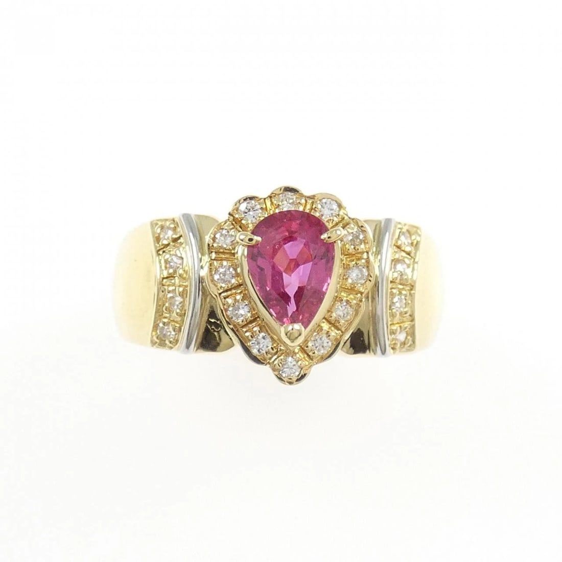 K18YG/PT900 RUBY RING - 2