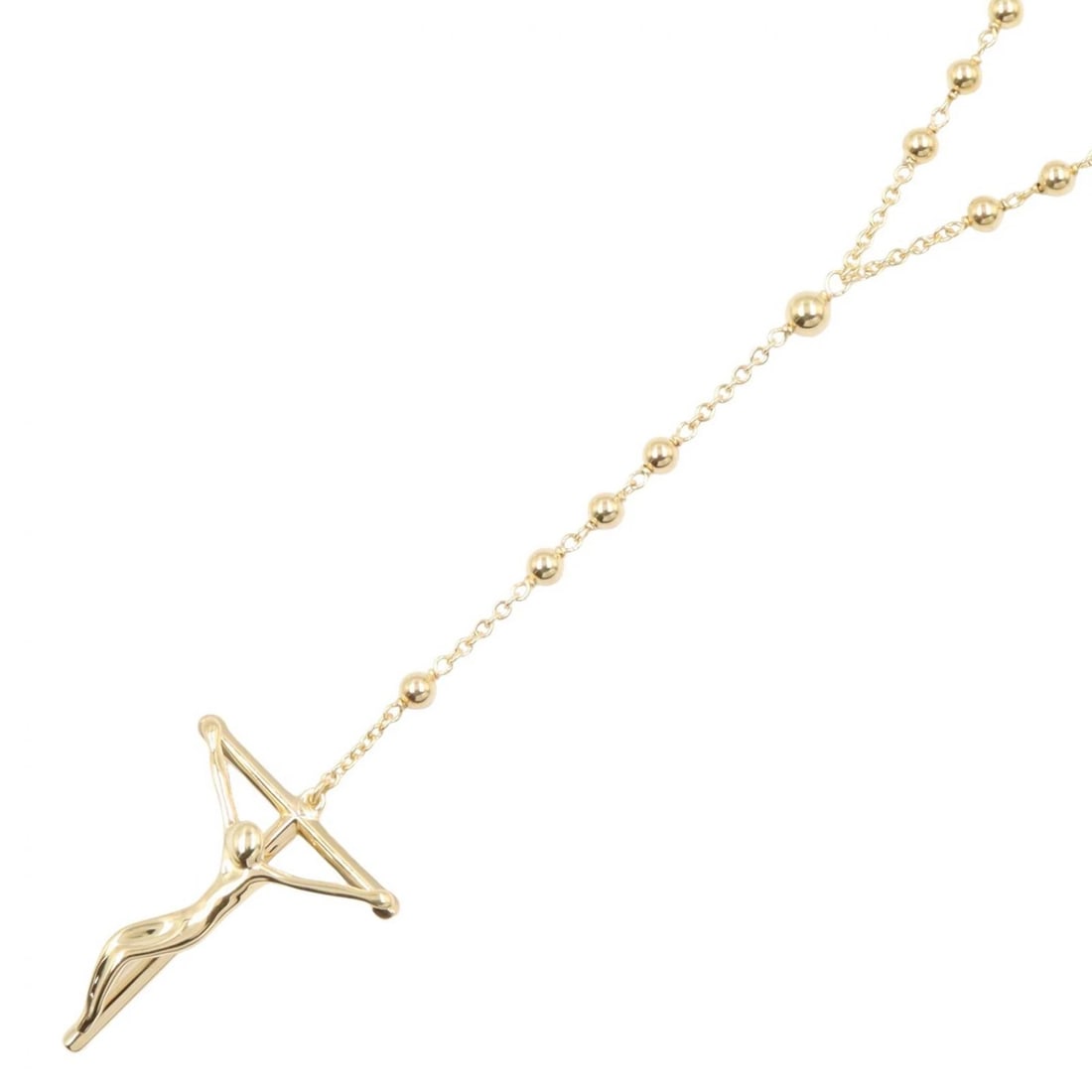 TIFFANY?CO ROSARY NECKLACE PENDANT: TIFFANY?CO Rosary Necklace Pendant Brand: TIFFANY?CO Type/Style: Necklace Material: K18 (Yellow Gold), Color: Gold Size: Size Neck rotation?57cm(22.4") Motif W?30mm x H?37mm(1.2" x 1.5") Accessories: