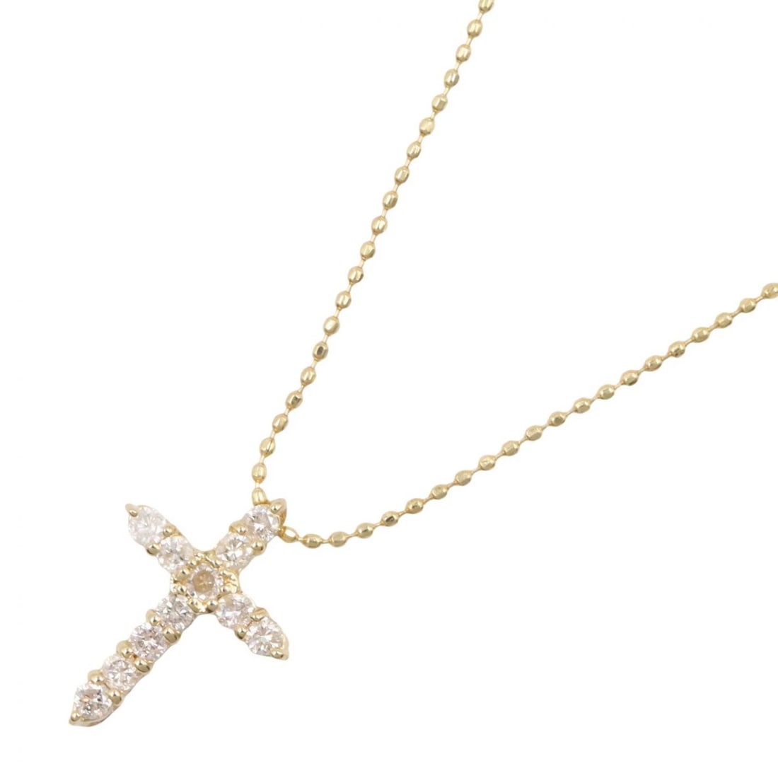 JEWELRY DIAMOND PENDANT NECKLACE: JEWELRY Diamond Pendant Necklace Brand: JEWELRY Type/Style: Necklace Material: K18 (Yellow Gold), Color: Gold Size: Size Neck rotation?36/40cm(14.2") Motif W?10mm x H?14mm(0.4" x 0.6") Accessories: