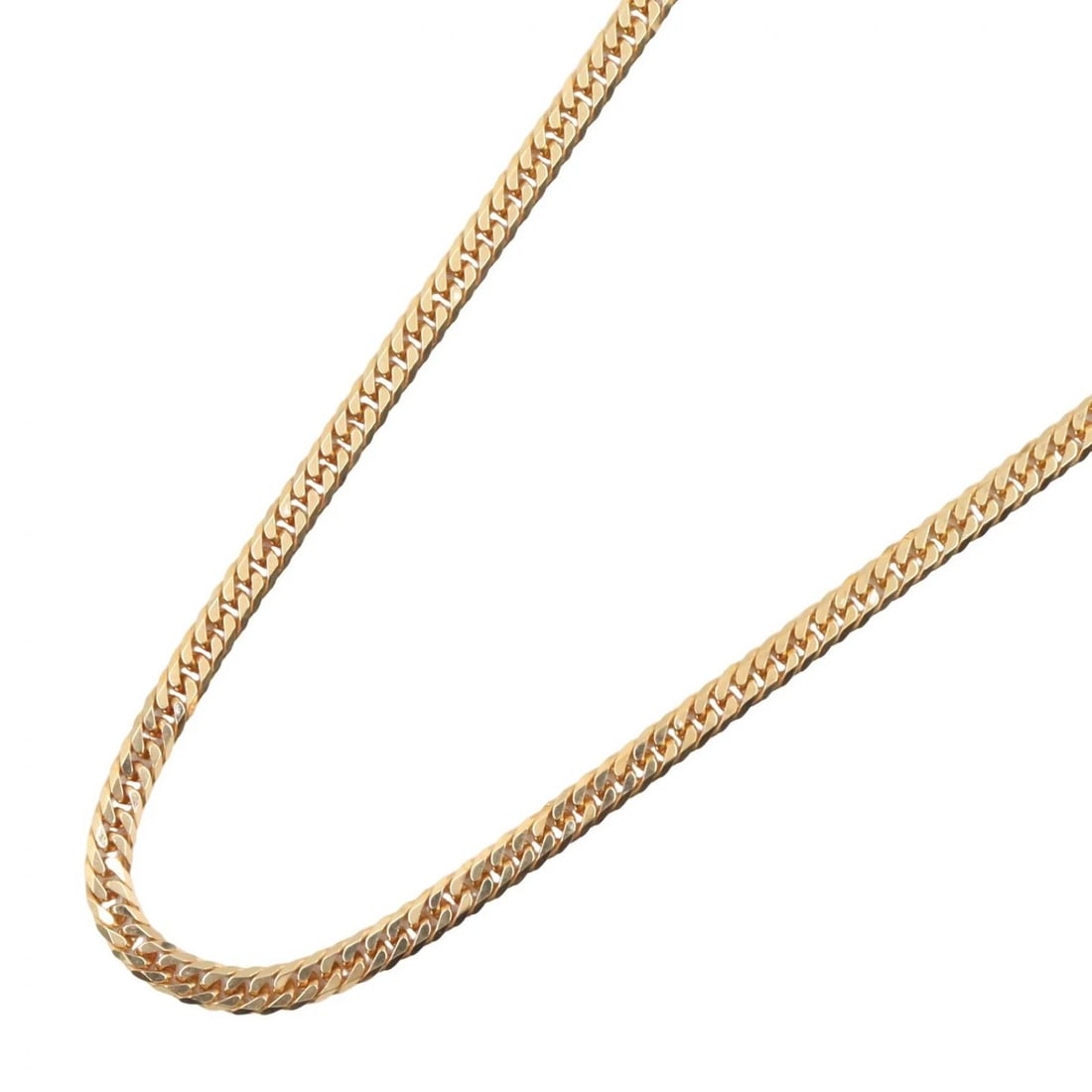 JEWELRY DOUBLE 6 SIDE FLAT LINK CHAIN NECKLACE: JEWELRY Double 6 side Flat link Chain Necklace Brand: JEWELRY Type/Style: Necklace Material: K18 (Yellow Gold), Color: Gold Size: Size Neck rotation?50.5cm(19.9") Accessories: None Accessories