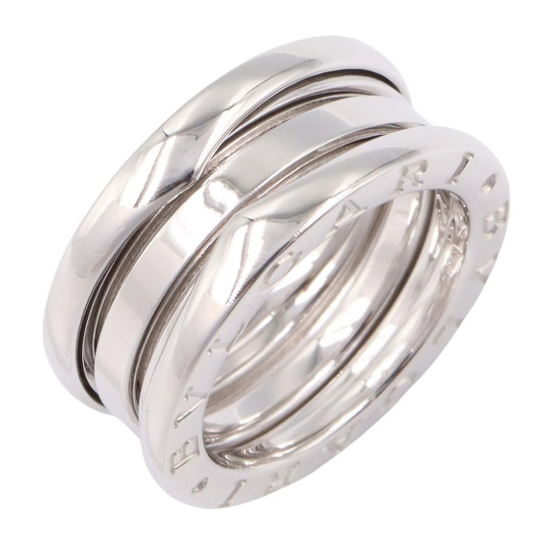 BVLGARI B-ZERO1 RING 3 BANDS 18KWG: BVLGARI B-zero1 Ring 3 bands 18KWG Brand: BVLGARI Type/Style: Ring Material: K18WG?White Gold?, Color: Silver Size: US size 4.25 Accessories: None Accessories Notice: When purchasing pre-owned goods,