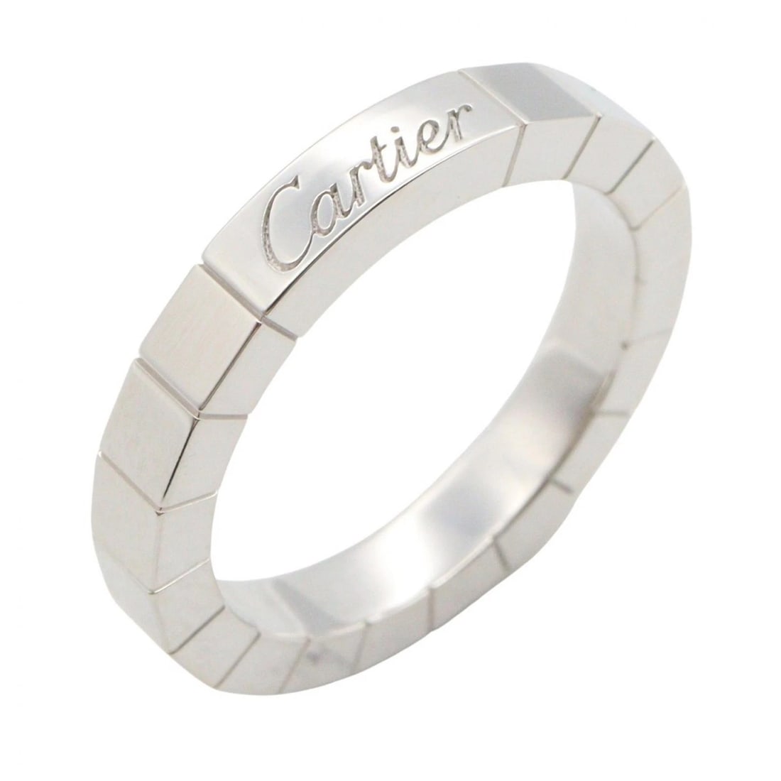 CARTIER LANIERES RING 18KWG WHITE GOLD: CARTIER Lanieres Ring 18KWG White Gold Brand: CARTIER Type/Style: Ring Material: K18WG?White Gold?, Color: Silver Size: US size 4.5 Accessories: None Accessories Notice: When purchasing pre-owned