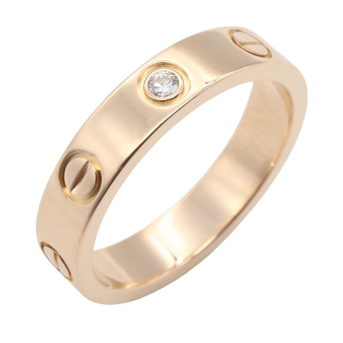 CARTIER MINI LOVE DIAMOND RING 18KPG: CARTIER Mini Love Diamond Ring 18KPG Brand: CARTIER Type/Style: Ring Material: K18PG?Rose Gold?, Color: Gold Size: US size 4.75 Accessories: None Accessories Notice: When purchasing pre-owned goods,