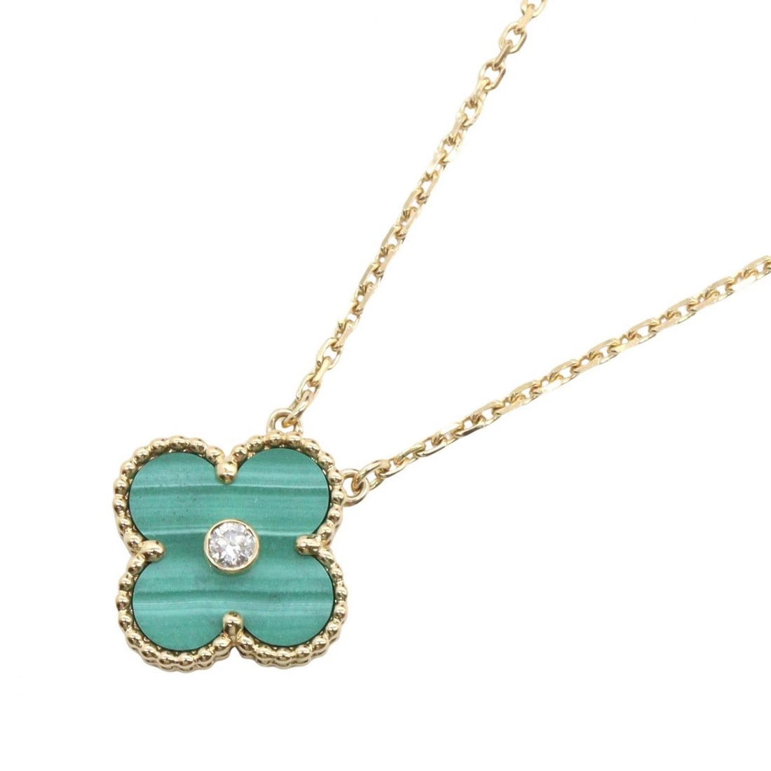 VAN CLEEF & ARPELS ALHAMBRA DIAMOND NECKLACE: Van Cleef & Arpels Alhambra Diamond Necklace Brand: Van Cleef & Arpels Type/Style: Necklace Material: K18 (Yellow Gold), Color: Gold Size: Size Neck rotation?37/41.5cm(14.6") Motif W?15mm x