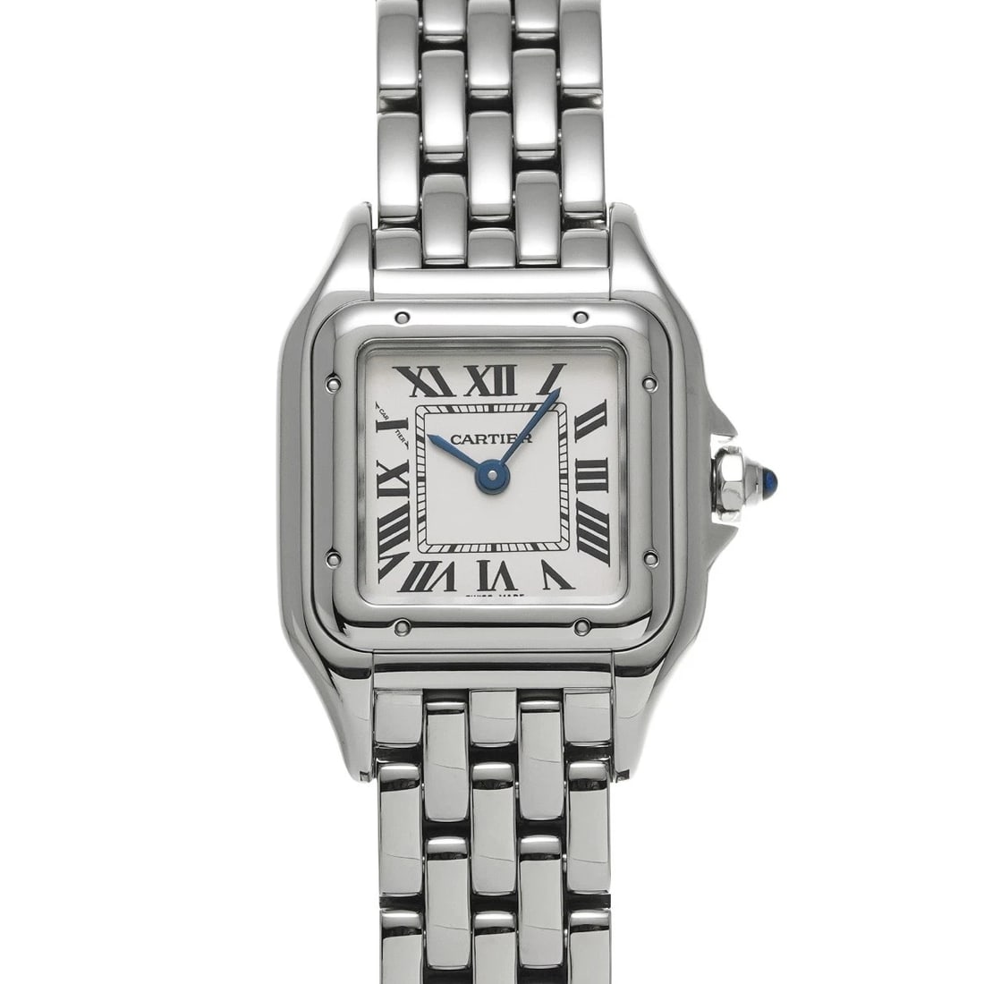 CARTIER PANTHERE DE CARTIER SM SILVER WATCH: CARTIER Panthere de Cartier SM Silver Watch Brand: Cartier Type/Style: Wristwatch Material: Band Material Steel, Case Material Steel Color: Dial Color Dial Color Silver Band Color Silver Case Color