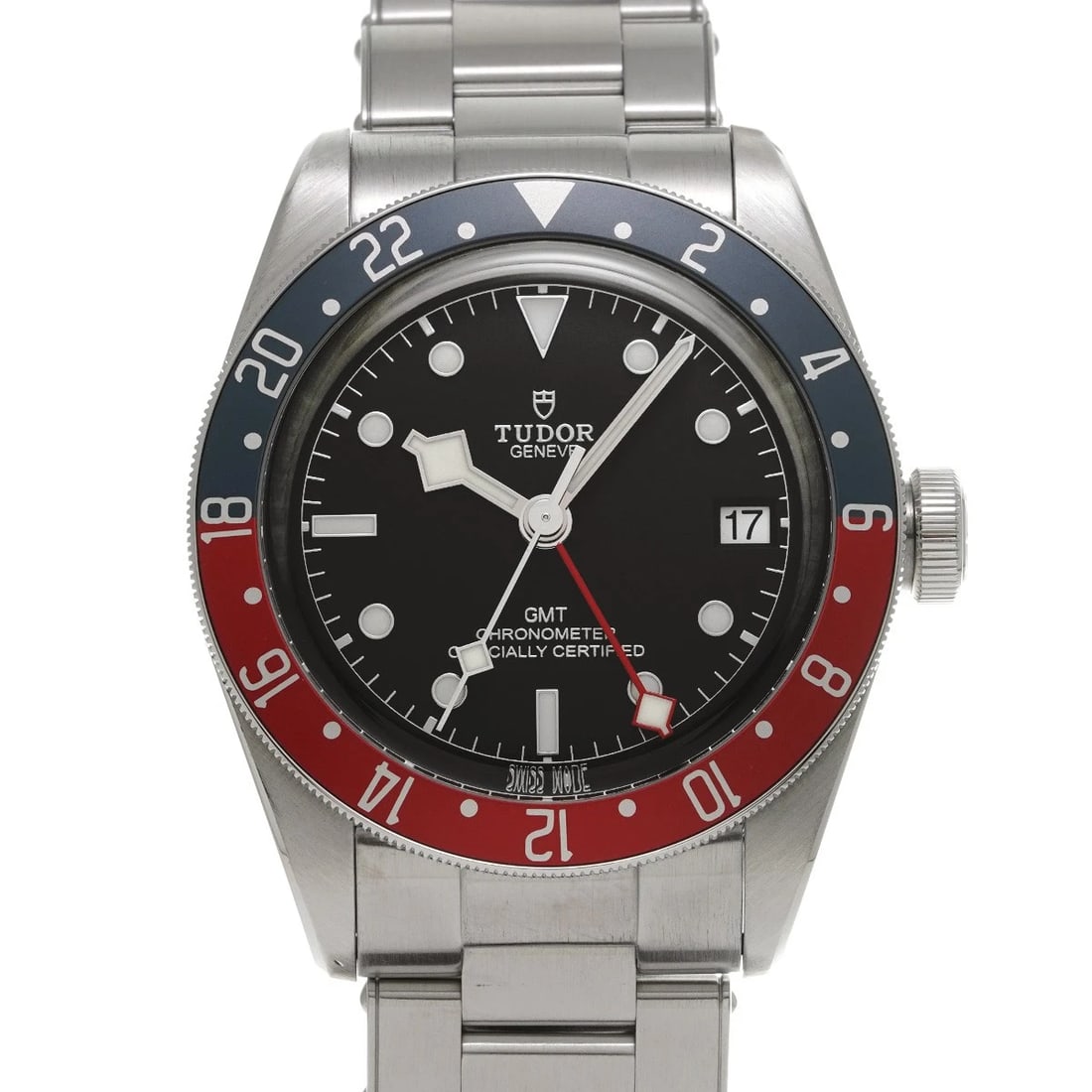 TUDOR BLACK BAY GMT BLACK WATCH: TUDOR Black Bay GMT black Watch Brand: TUDOR Type/Style: Wristwatch Material: Band Material Stainless steel, Case Material Stainless steel Color: Dial Color black Size: Case Size H/about 41mm W/about