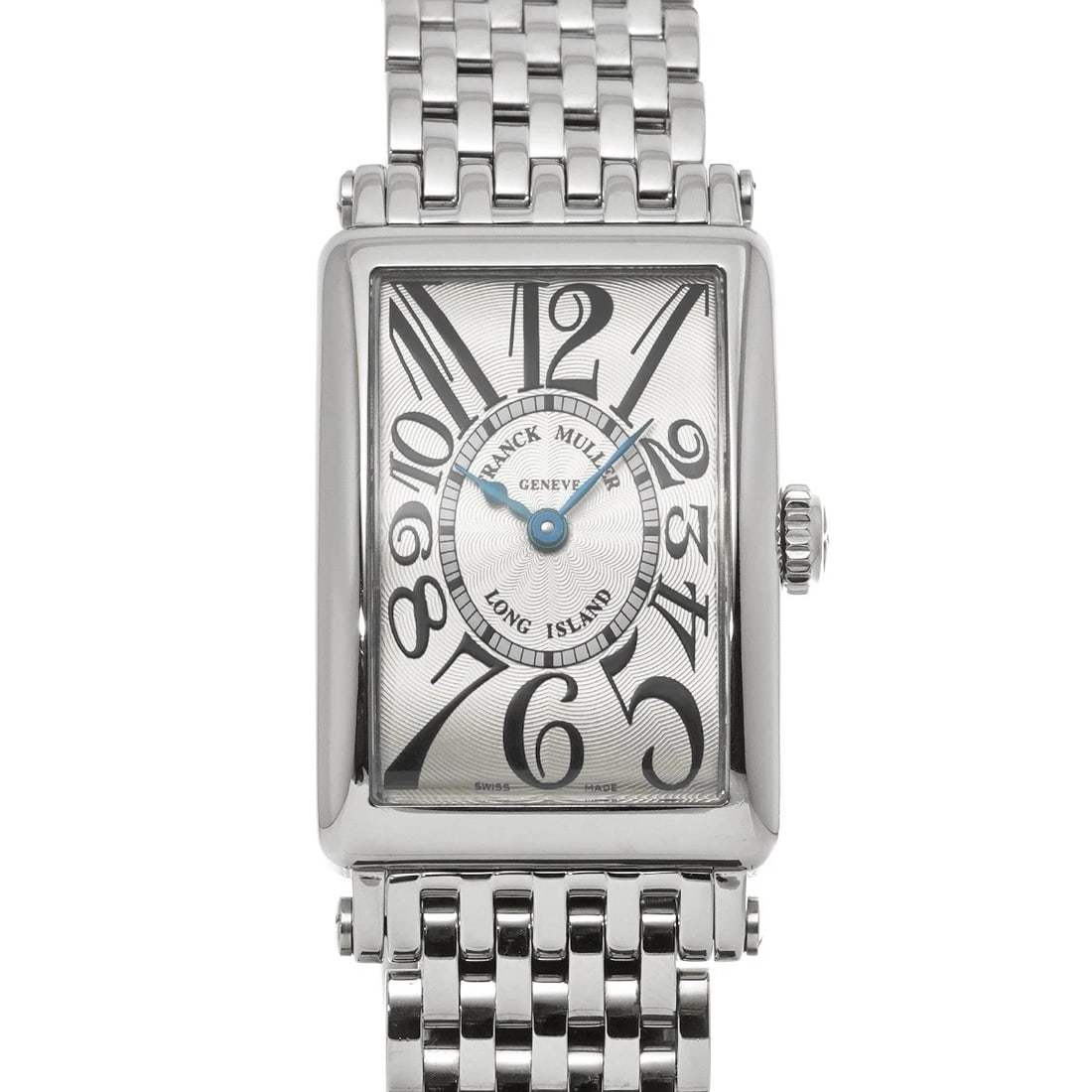 FRANCK MULLER LONG ISLAND SILVER WATCH: FRANCK MULLER Long Island Silver Watch Brand: FRANCK MULLER Type/Style: Wristwatch Material: Band Material Stainless steel, Case Material Stainless steel Color: Dial Color Silver Size: Case Size H/abo