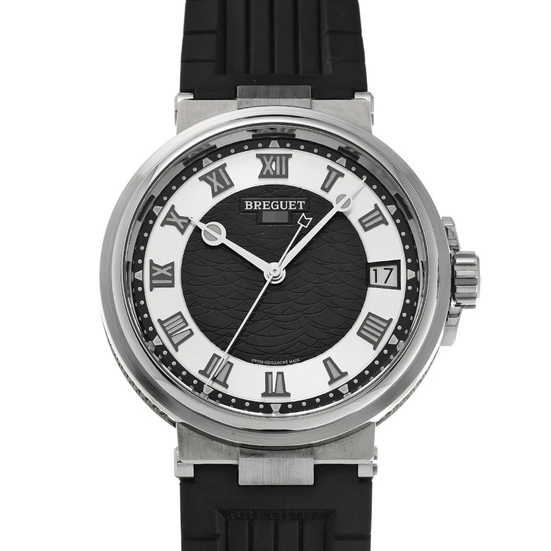 BREGUET MARINE BLACK/SILVER WATCH (1 of 4)