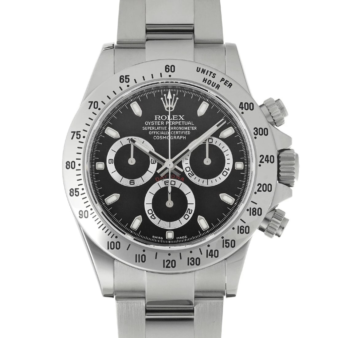 ROLEX COSMOGRAPH DAYTONA BLACK WATCH: ROLEX Cosmograph Daytona black Watch Brand: ROLEX Type/Style: Wristwatch Material: Band Material Stainless steel, Case Material Stainless steel Color: Dial Color black Size: Case Size H/about 40mm