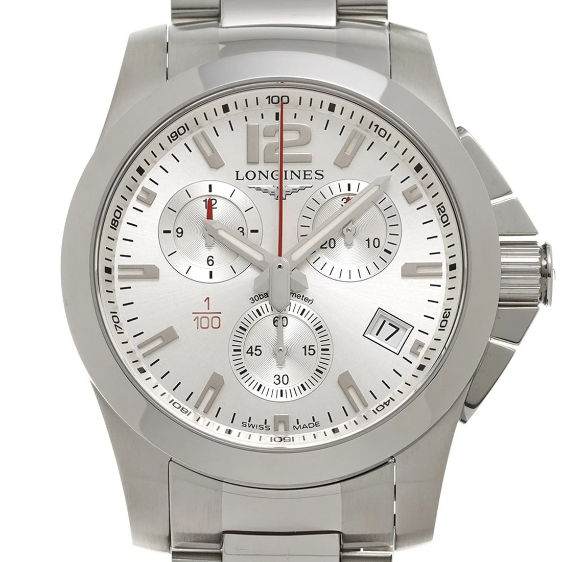 LONGINES CONQUEST SILVER WATCH - 4