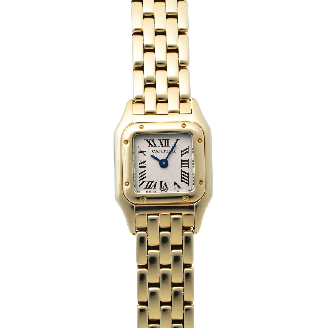 CARTIER PANTHERE MINI IVORY WATCH: CARTIER Panthere Mini Ivory Watch Brand: CARTIER Type/Style: Wristwatch Material: Band Material Yellow Gold, Case Material Yellow Gold Color: Dial Color Ivory Size: Case Size H/about 23.5mm W/about
