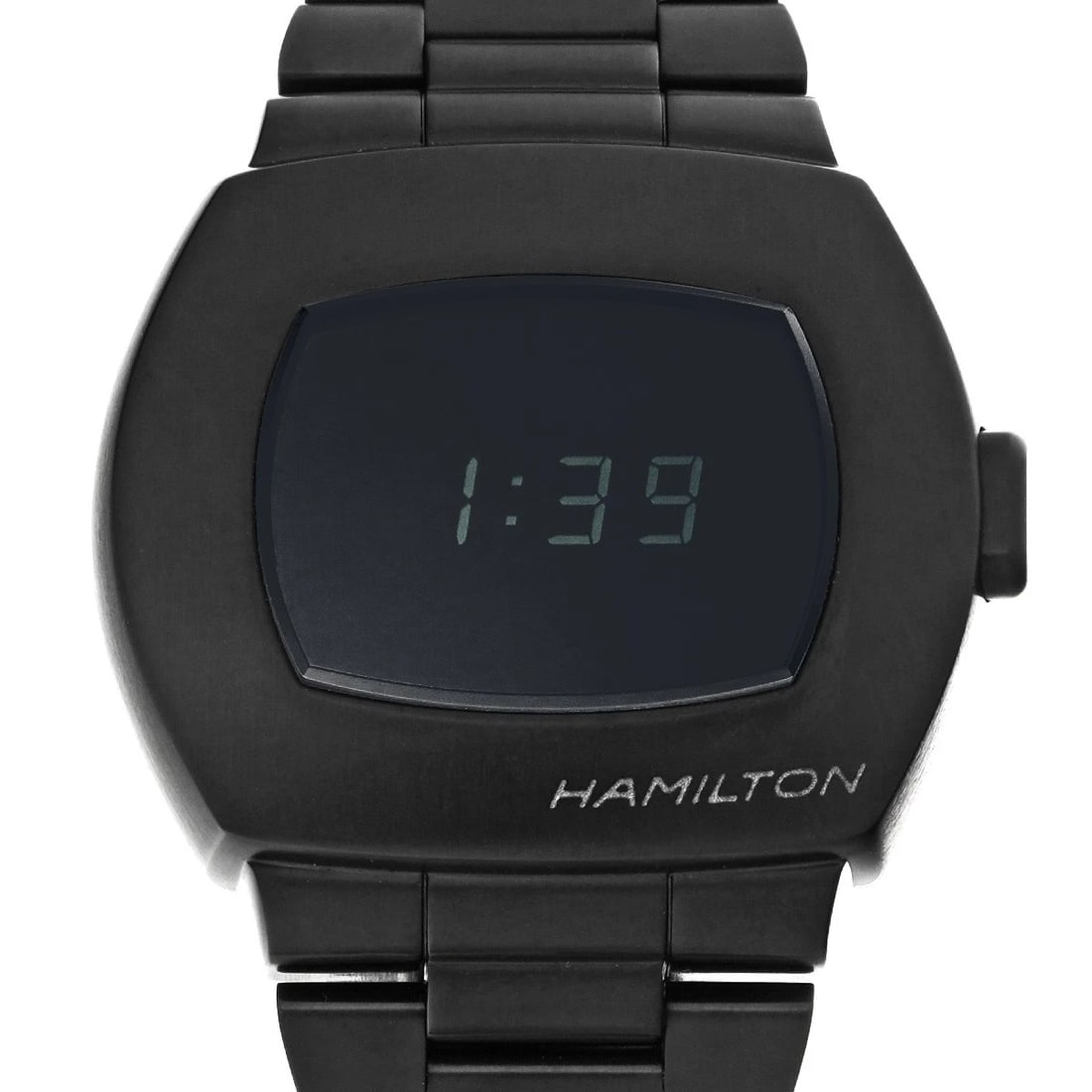 HAMILTON AMERICAN CLASSIC DIGITAL QUARTZ BLUE WATCH: HAMILTON American Classic Digital Quartz blue Watch Brand: HAMILTON Type/Style: Wristwatch Material: Band Material Stainless steel, Case Material Stainless steel Color: Dial Color blue Size: Case Size