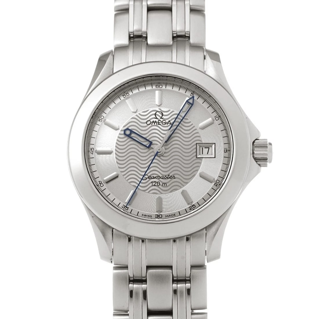 OMEGA SEAMASTER QUARTZ SILVER WATCH: OMEGA Seamaster Quartz Silver Watch Brand: OMEGA Type/Style: Wristwatch Material: Band Material Stainless steel, Case Material Stainless steel Color: Dial Color Silver Size: Case Size H/about 36.25mm 