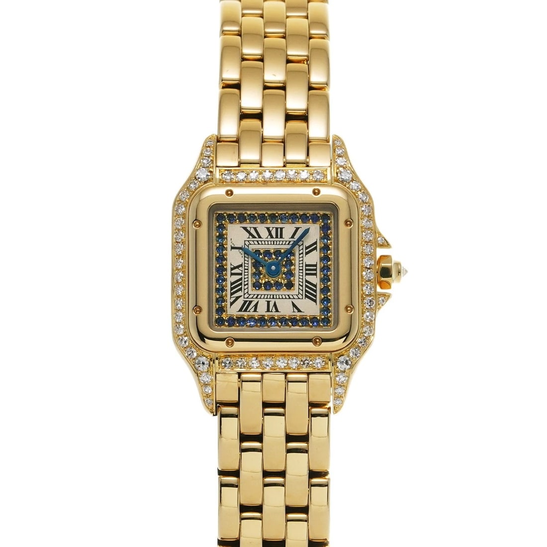 CARTIER PANTHERE SILVER/DIAMOND WATCH (1 of 4)