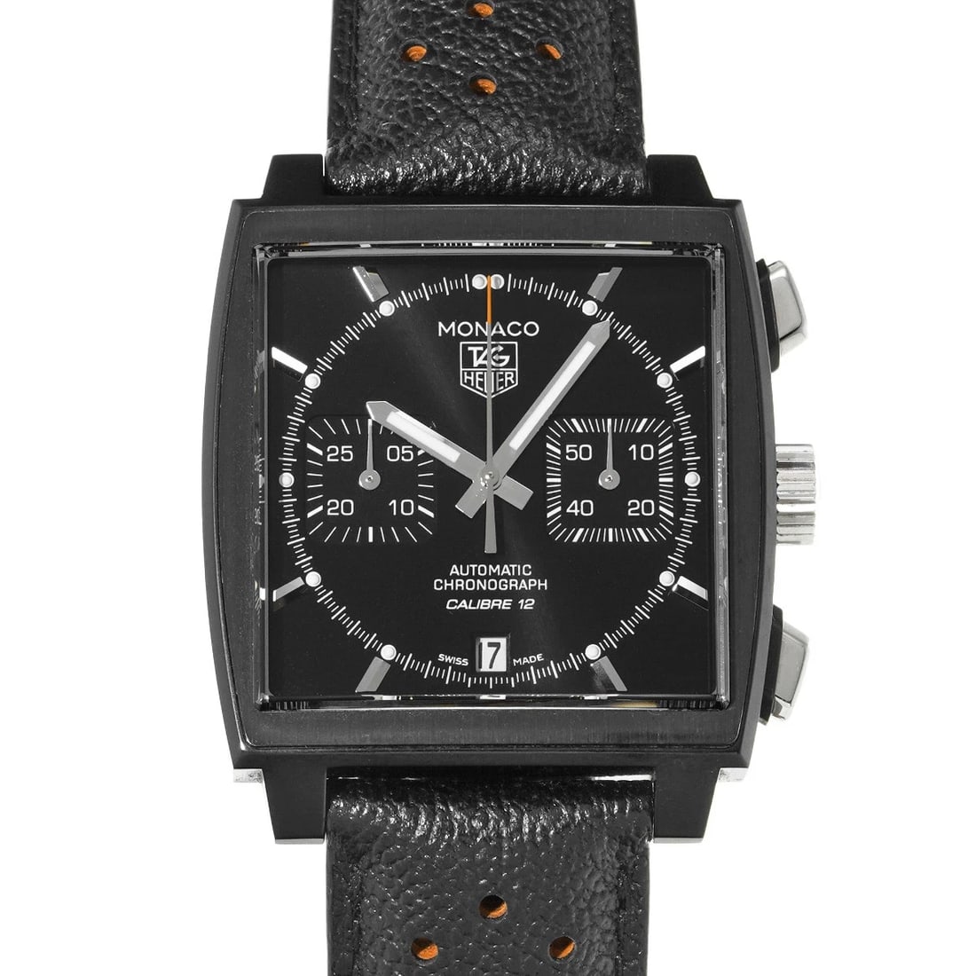 TAG HEUER MONACO CHRONOGRAPH ACM BLACK STEEL BLACK WATCH: TAG HEUER Monaco Chronograph ACM Black Steel black Watch Brand: TAG HEUER Type/Style: Wristwatch Material: Band Material calf, Case Material Stainless steel Color: Dial Color Dial Color black Band