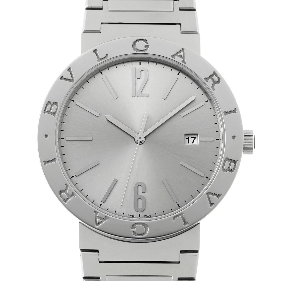 BVLGARI BULGARI SILVER WATCH: BVLGARI Bulgari Silver Watch Brand: BVLGARI Type/Style: Wristwatch Material: Band Material Stainless steel, Case Material Stainless steel Color: Dial Color Silver Size: Case Size H/about 41mm W/about