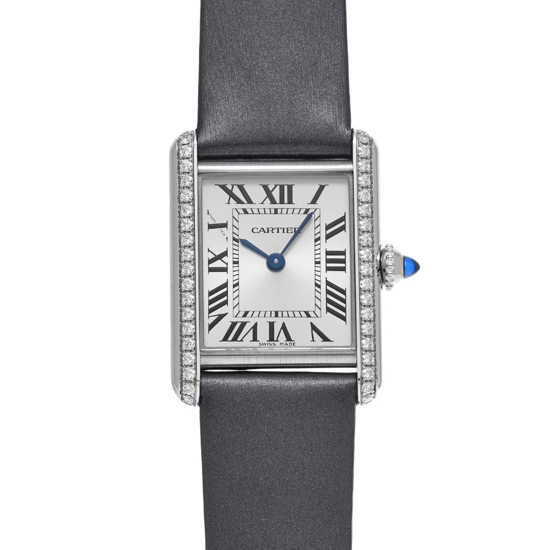 CARTIER TANK MUST SM SILVER WATCH: CARTIER Tank Must SM Silver Watch Brand: Cartier Type/Style: Wristwatch Material: Band Material Leather, Case Material Steel Color: Dial Color Dial Color Silver Case Color Silver Band Color Black
