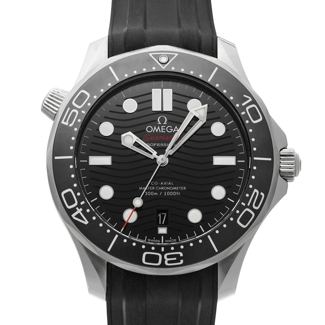 OMEGA SEAMASTER DIVER CO-AXIAL MASTER CHRONOMETER WATCH: OMEGA Seamaster Diver Co-axial Master Chronometer Watch Brand: OMEGA Type/Style: Wristwatch Material: Band Material Rubber, Case Material Stainless Steel Color: Dial Color Dial Color Black Band Color