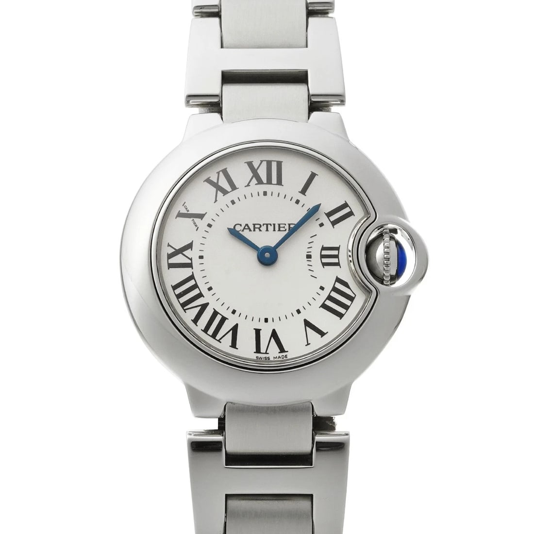 CARTIER BALLON BLEU DE CARTIER SILVER WATCH: CARTIER Ballon Bleu de Cartier Silver Watch Brand: Cartier Type/Style: Wristwatch Material: Band Material Steel, Case Material Steel Color: Dial Color Dial Color White Case Color Silver Band Color