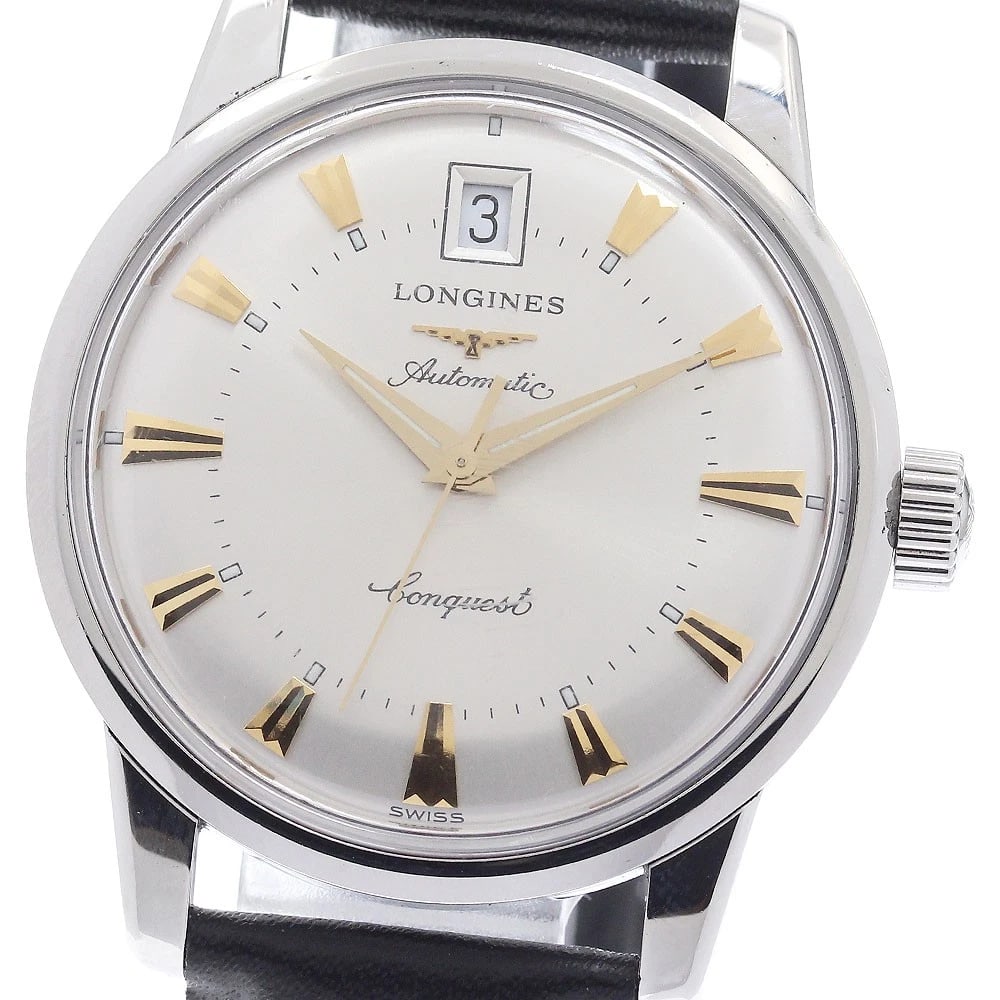 LONGINES CONQUEST HERITAGE DATE SILVER AUTOMATIC WATCH (1 of 2)